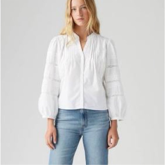 Levi’s Mandy Ling Sleeve Blouse Large New - Picture 5 of 8